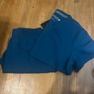 Fabletics Navy Blue Scrub Set